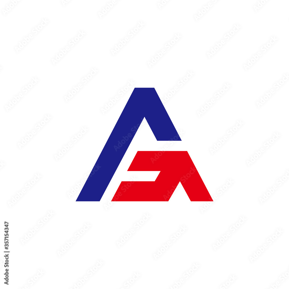 abstract letter ag geometric arrow up design logo vector abstract letter ag geometric arrow up design logo vector