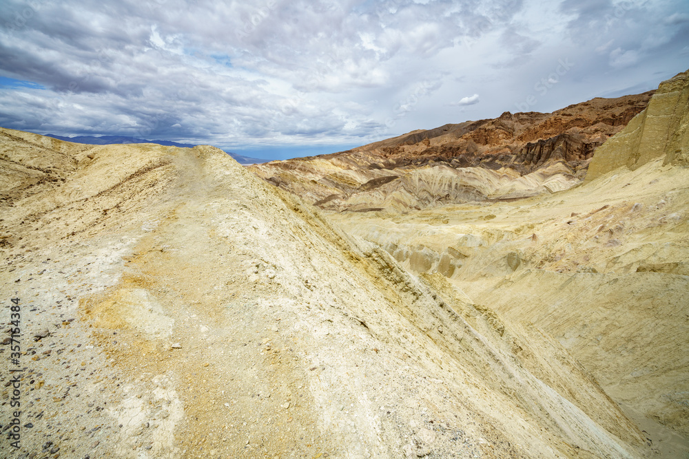 hikink the golden canyon - gower gulch circuit in death valley, california, usa