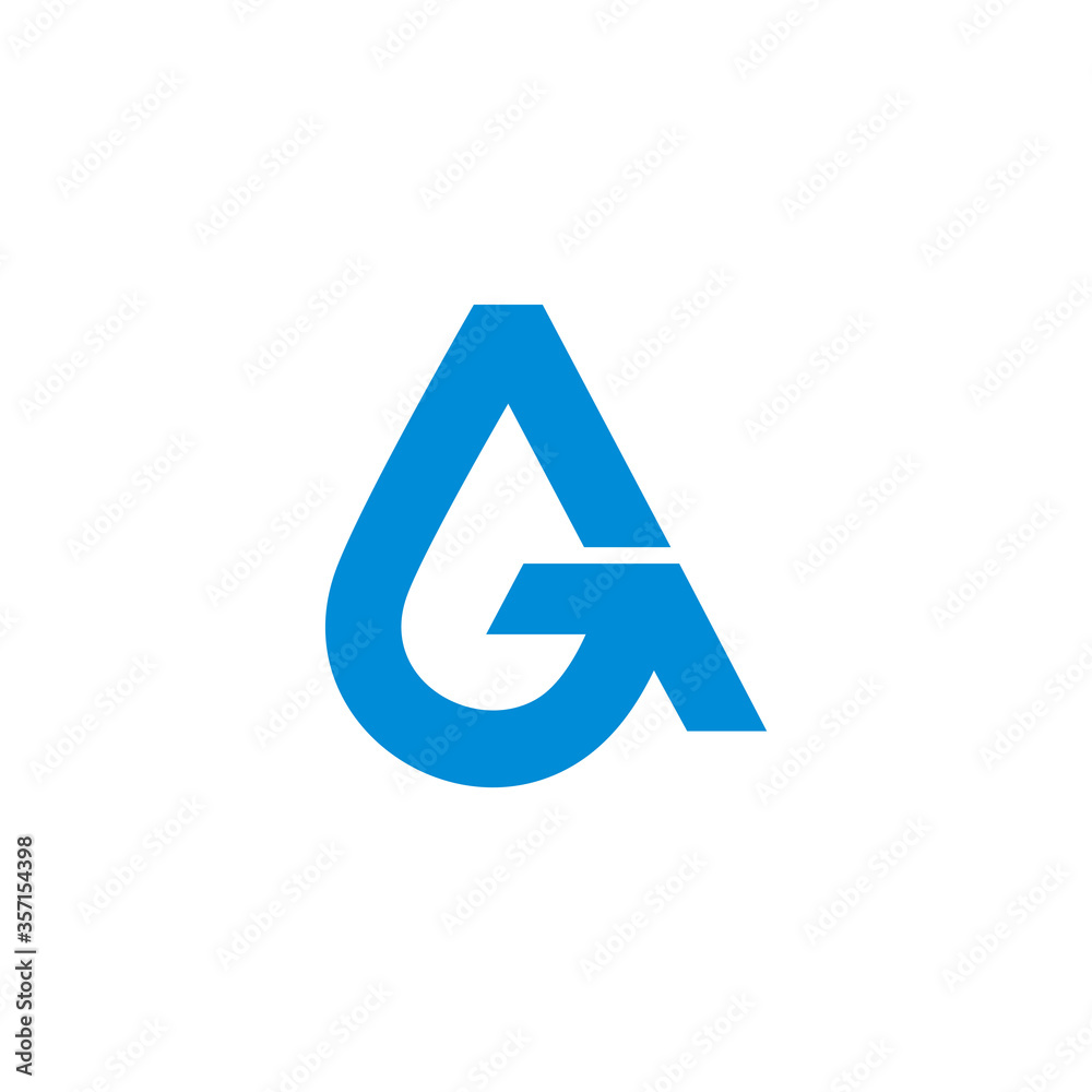letter g geometric arrow water drop pure symbol logo vector letter g geometric arrow water drop pure symbol logo vector