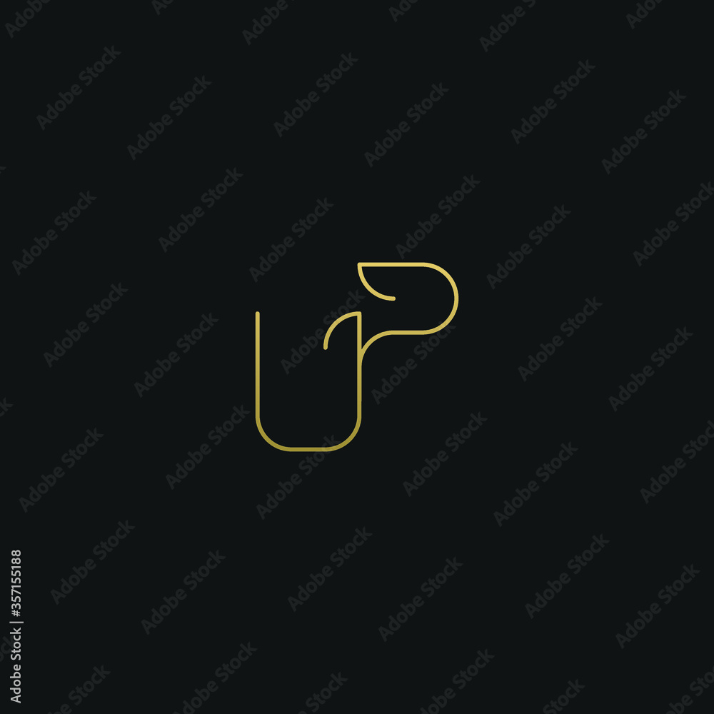 Creative modern elegant trendy unique artistic UP PU U P initial based letter icon logo. Creative modern elegant trendy unique artistic UP PU U P initial based letter icon logo.