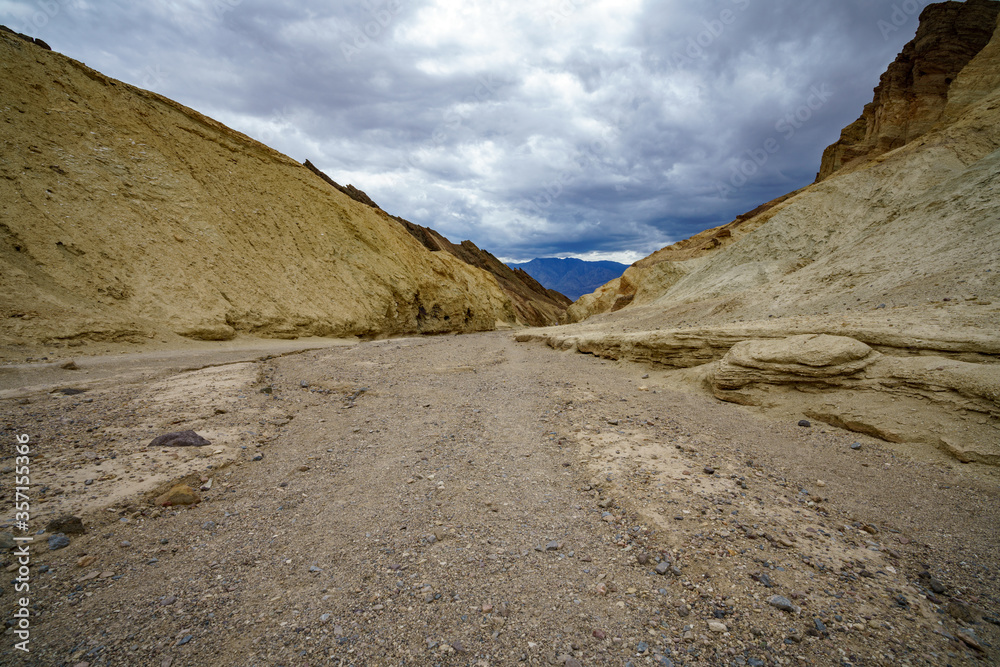 hikink the golden canyon - gower gulch circuit in death valley, california, usa