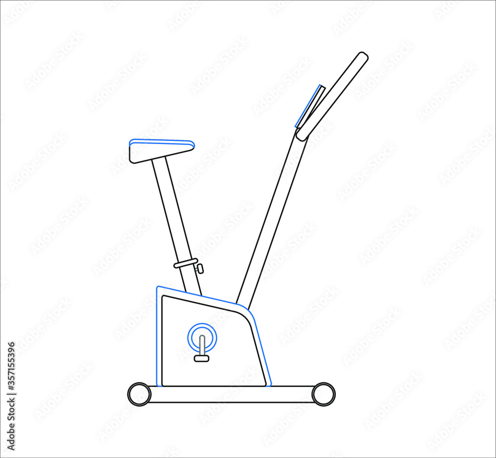 stationary bicycle . illustration for web and mobile design.