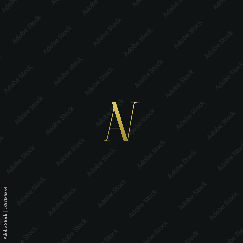 Creative modern elegant trendy unique artistic AV VA V A initial based letter icon logo.