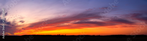 Beautiful colorful sunset panorama landscape © Piotr Krzeslak
