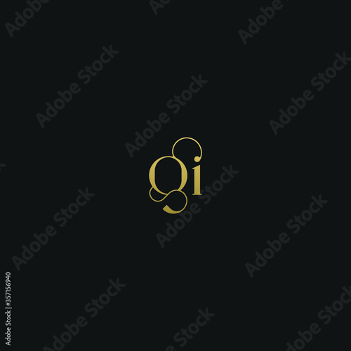 Photography Creative modern elegant trendy unique artistic GI IG I G initial based letter icon logo