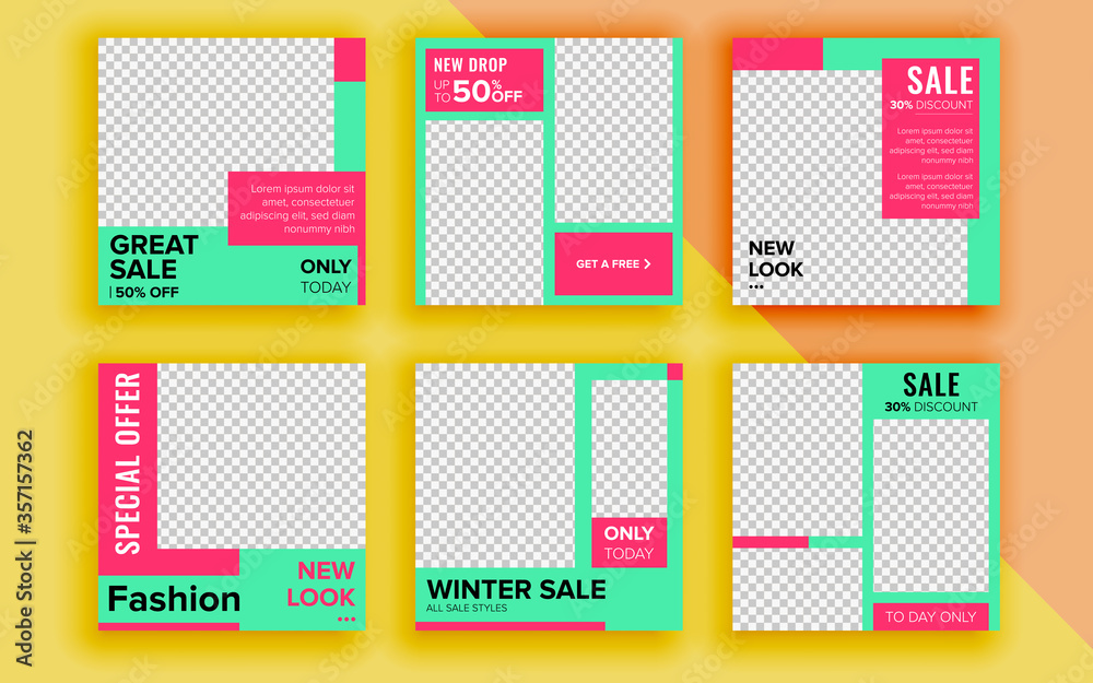 Set of sale banner template design. Vector illustration. Set of sale banner template design. Vector illustration.