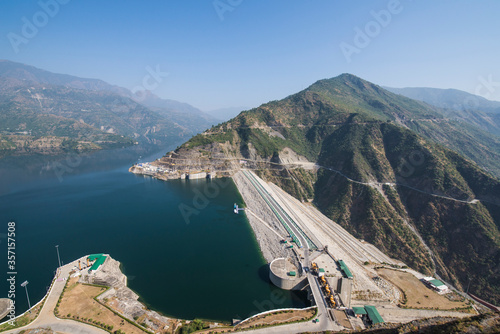 Photography View of Tehri hydropower dam, Uttarakhand India