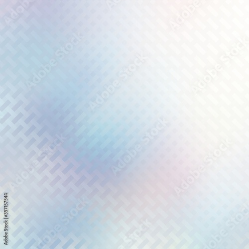 Iridescent grid geometric pattern. Light holographic background.