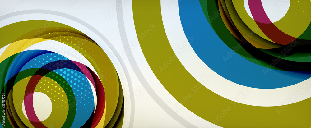 Obraz premium Trendy simple circle abstract background, dynamic motion concept. Vector Illustration For Wallpaper, Banner, Background, Card, Book Illustration, landing page