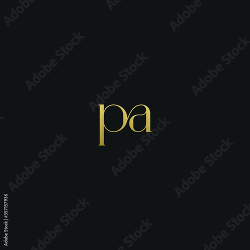 Creative modern elegant trendy unique artistic PA AP P A initial based letter icon logo.