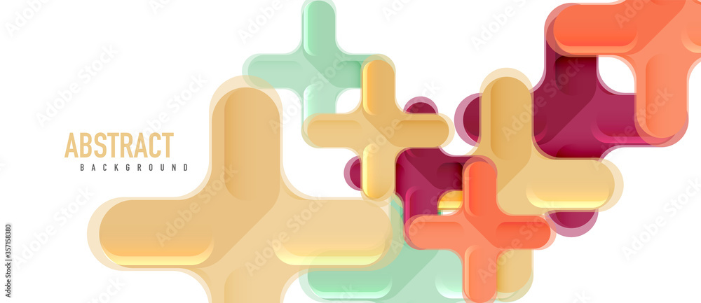 Glossy multicolored plastic style cross composition, x shape design, techno geometric modern abstract background. Trendy abstract layout template Glossy multicolored plastic style cross composition, x shape design, techno geometric modern abstract background. Trendy abstract layout template