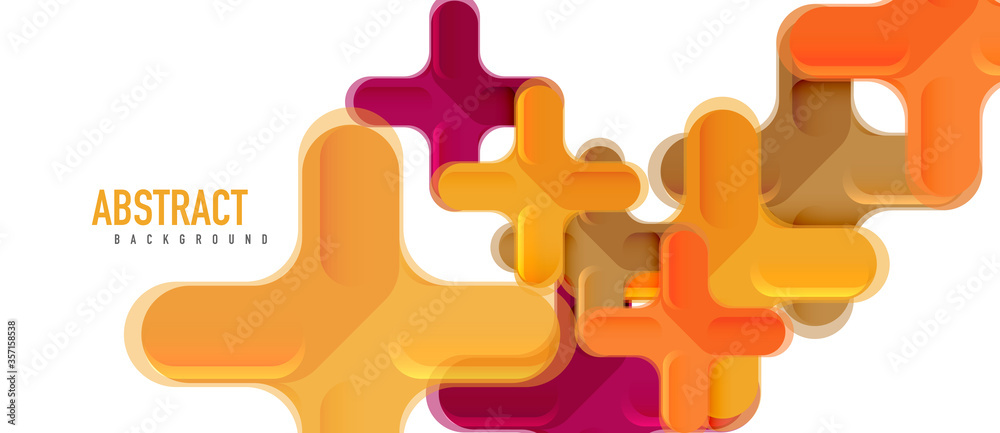 Glossy multicolored plastic style cross composition, x shape design, techno geometric modern abstract background. Trendy abstract layout template Glossy multicolored plastic style cross composition, x shape design, techno geometric modern abstract background. Trendy abstract layout template