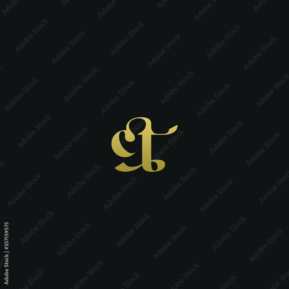 Creative modern elegant trendy unique artistic ribbon CT TC T C initial based letter icon logo. Creative modern elegant trendy unique artistic ribbon CT TC T C initial based letter icon logo.