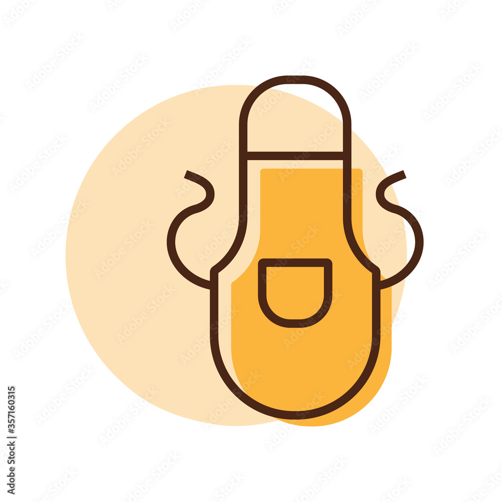 Kitchen apron protective garment vector icon Kitchen apron protective garment vector icon