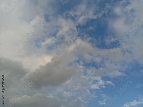 Blue sky background with white clouds © adehan