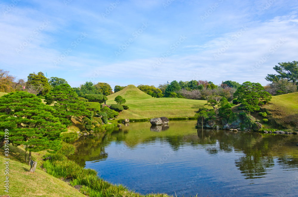 Suizenji garden in Kumamoto, Kyushu, Japan.