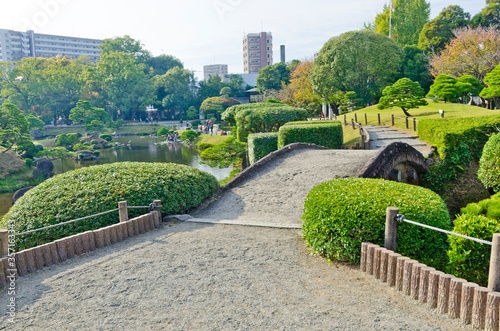 Suizenji garden in Kumamoto  Kyushu  Japan.