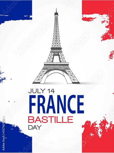 Bastille day. Vector background.
