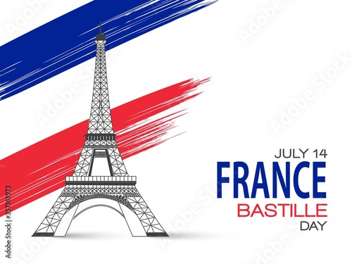 Bastille day. Vector background.