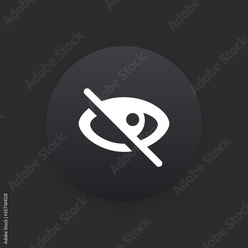 Hide -  Matte Black Web Button