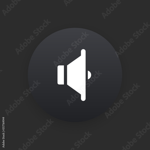 Speaker -  Matte Black Web Button