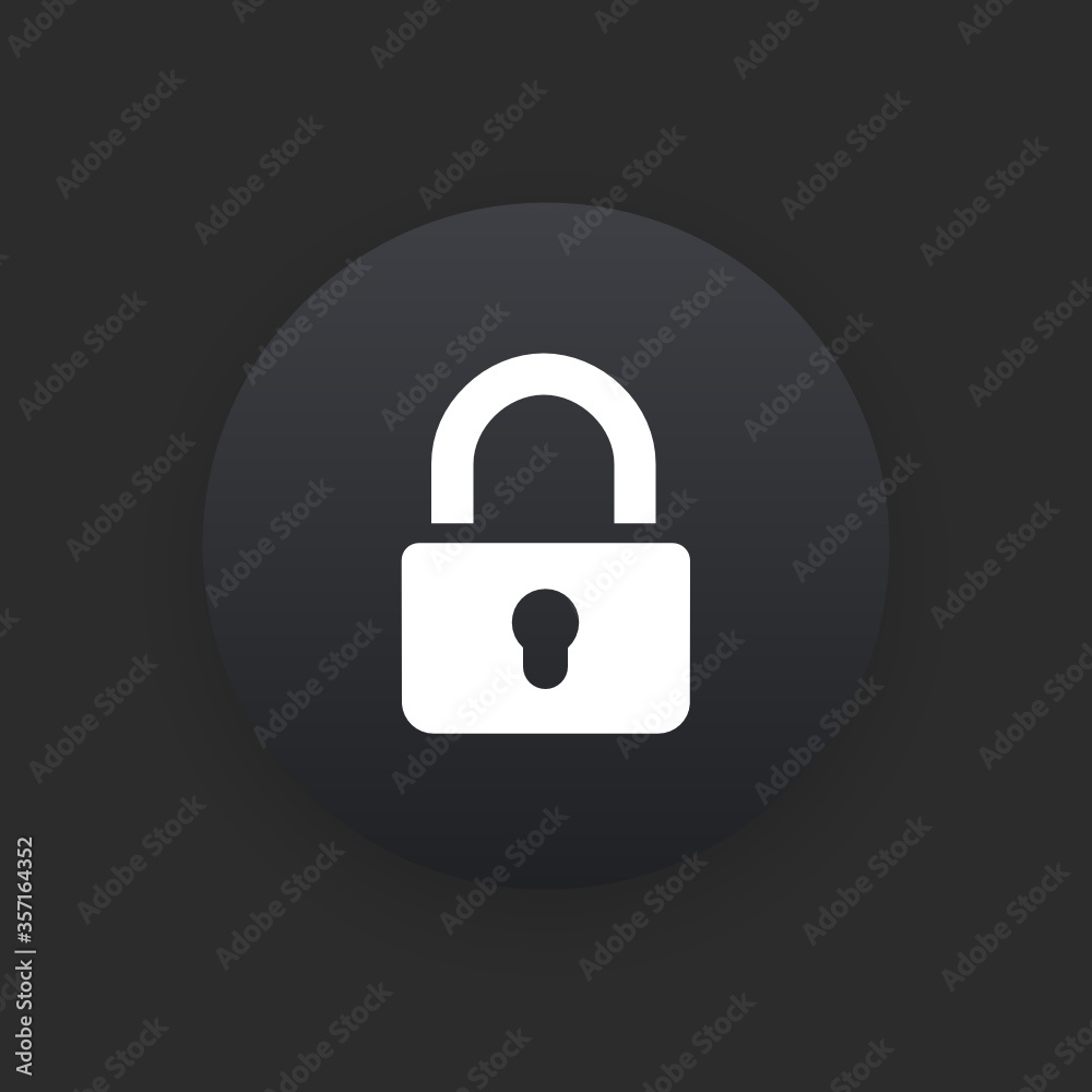 Lock - Matte Black Web Button Lock - Matte Black Web Button