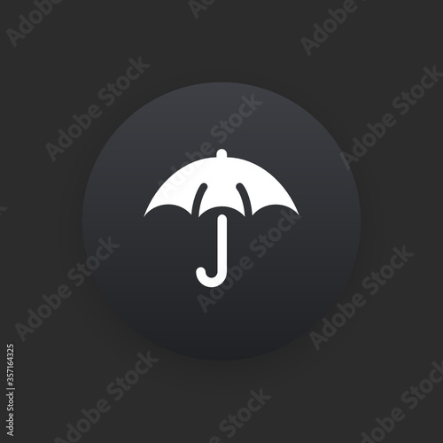 Umbrella -  Matte Black Web Button