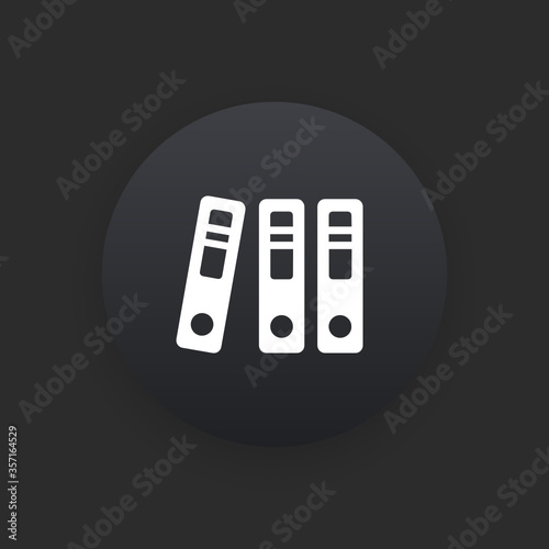 Records -  Matte Black Web Button