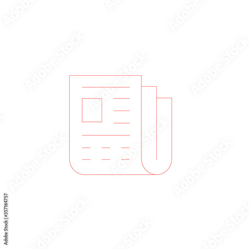 vector illustration of a sheet of paper