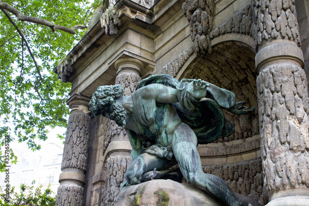 Medici fountain (Fontaine Medicis) at Jardin du Luxembourg in Paris