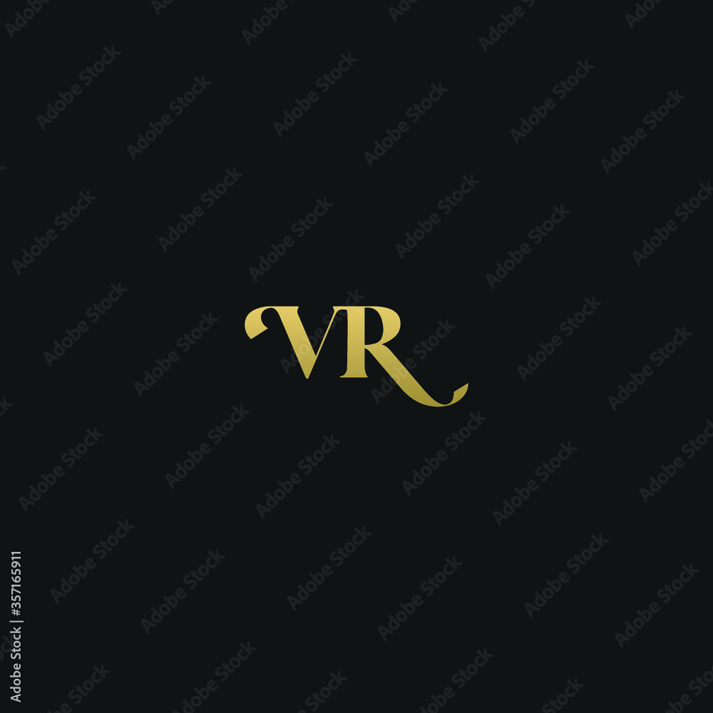 Creative modern elegant trendy unique artistic VR RV V R initial based letter icon logo Creative modern elegant trendy unique artistic VR RV V R initial based letter icon logo