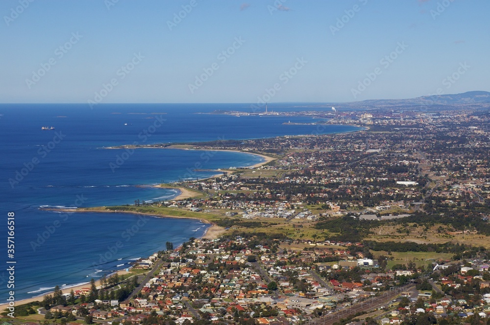 A view of the south coast of New South Wales, Australia, from the Illawarra Escarpment State Conservation Area.