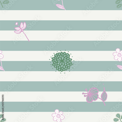 folklore flowers seamless pattern