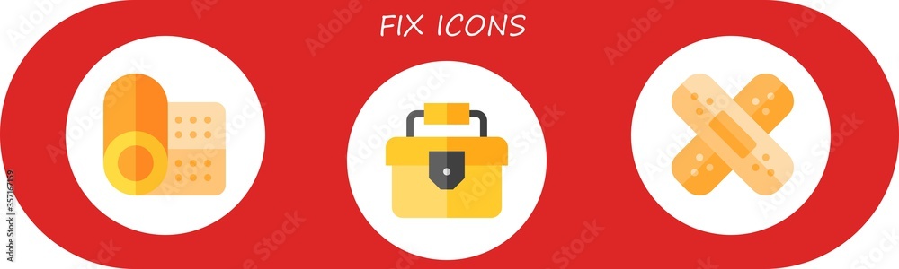 Modern Simple Set of fix Vector flat Icons