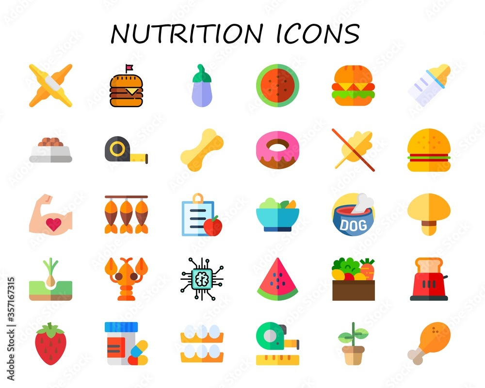nutrition icon set nutrition icon set