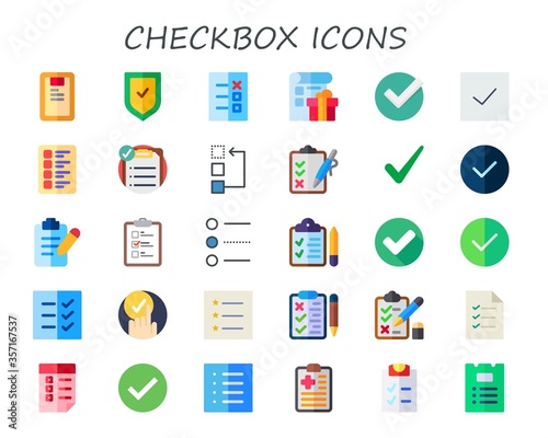 checkbox icon set