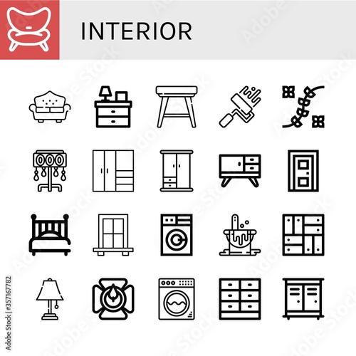 Set of interior icons