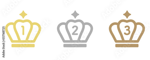 ランキングのアイコンのセット／順位／イラスト