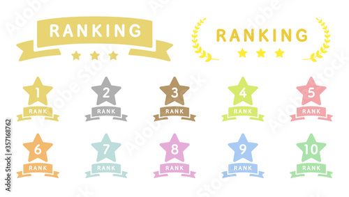 ランキングのアイコンのセット／順位／イラスト