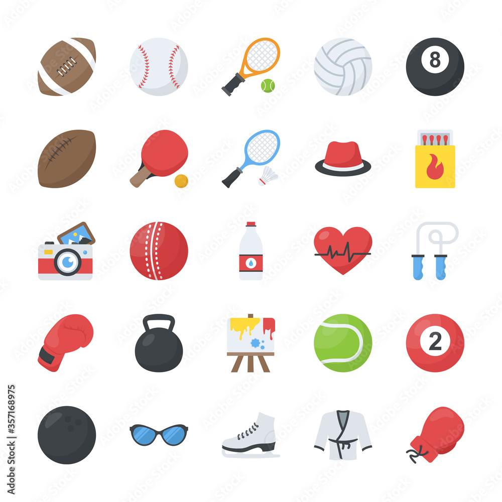 Activity Flat Icons Pack Activity Flat Icons Pack
