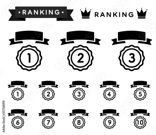 ランキングのアイコンのセット／順位／イラスト