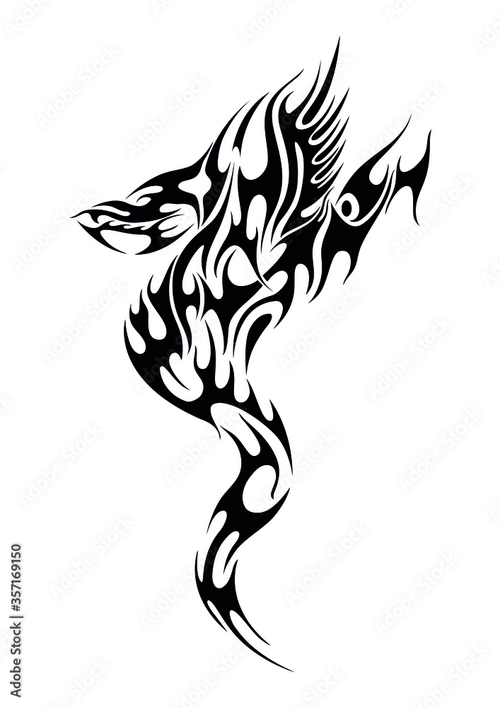 abstract tattoo jin spirit ghost symbol sticker