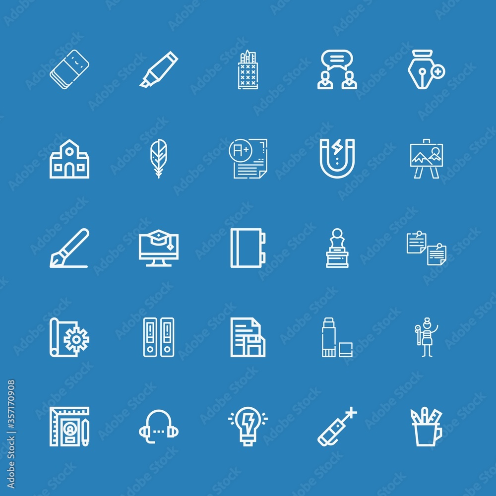 Editable 25 pen icons for web and mobile Editable 25 pen icons for web and mobile