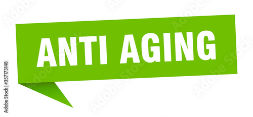 anti aging banner. anti aging speech bubble. anti aging sign