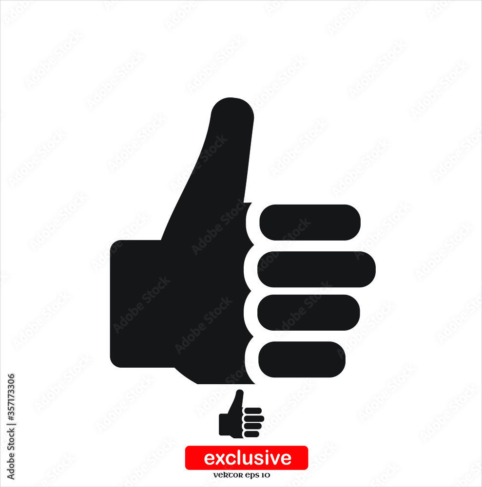 Vector thumb.Flat design style vector illustration for graphic and web design. Vector thumb.Flat design style vector illustration for graphic and web design.
