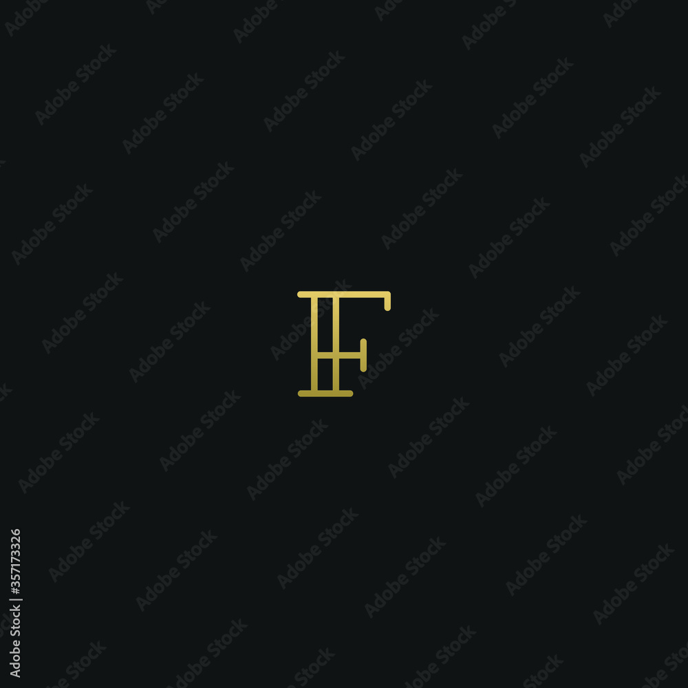 Creative modern elegant trendy unique artistic F FF initial based letter icon logo.
