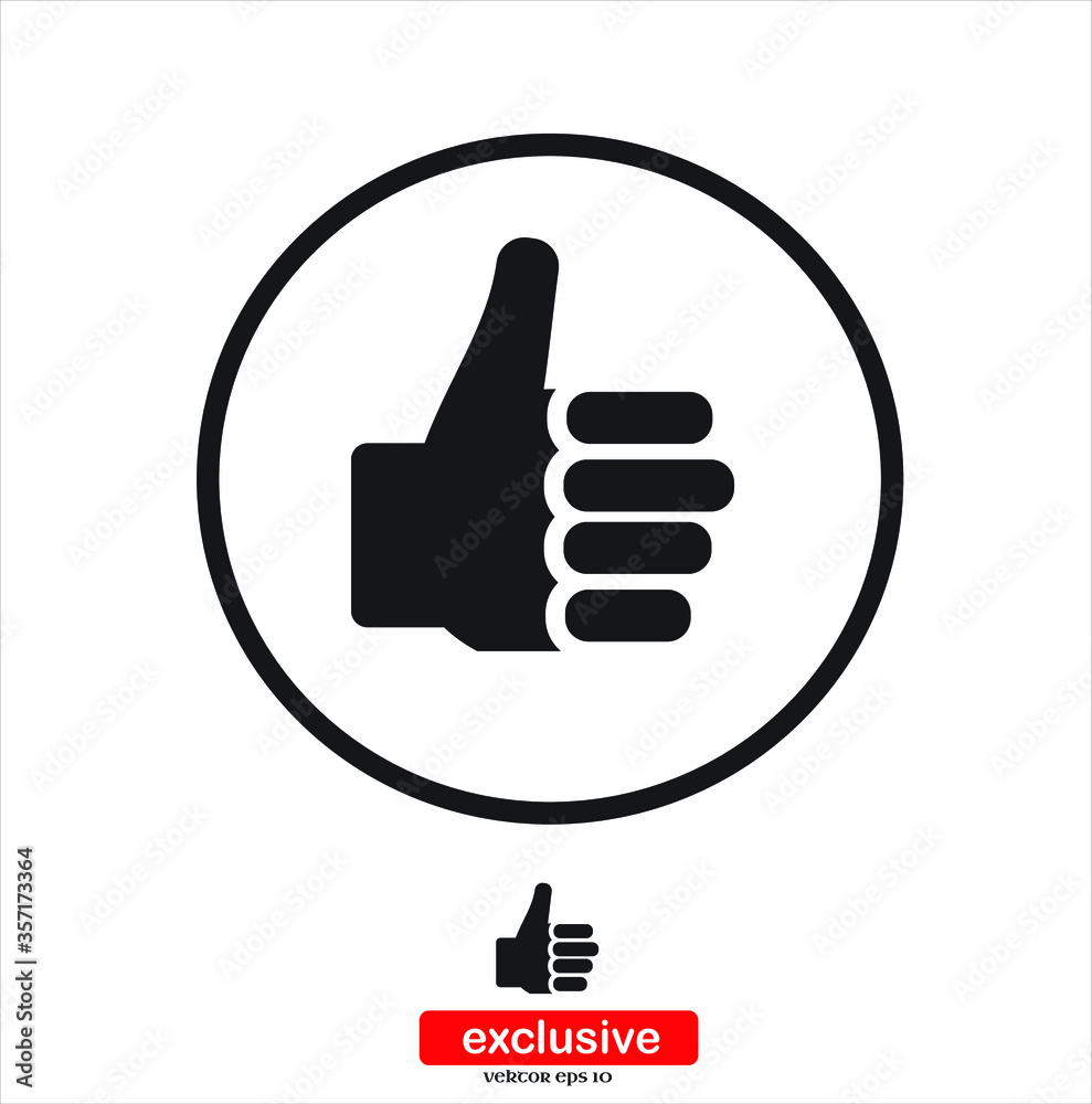 Vector thumb.Flat design style vector illustration for graphic and web design. Vector thumb.Flat design style vector illustration for graphic and web design.
