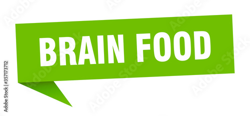 brain food banner. brain food speech bubble. brain food sign