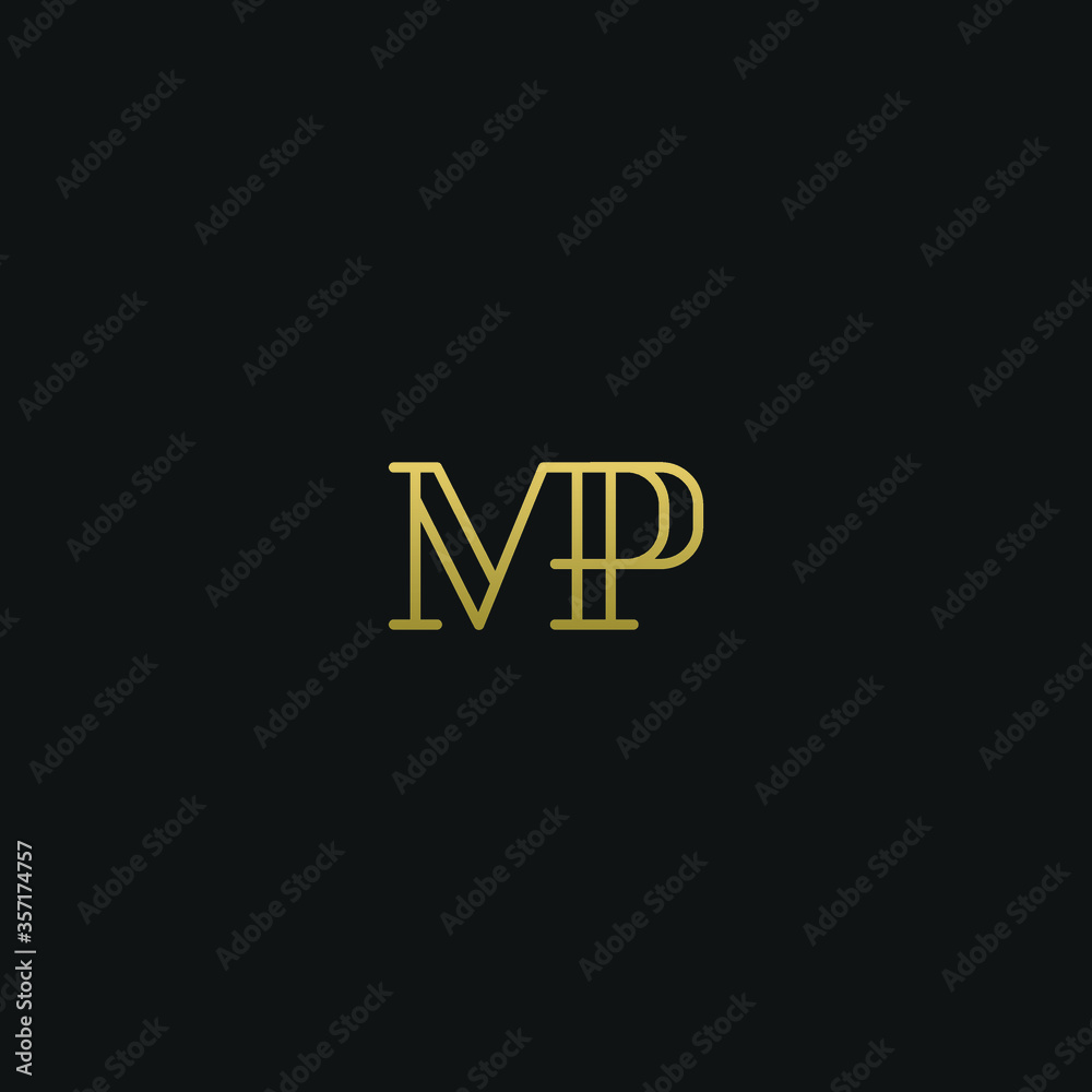 Creative modern elegant trendy unique artistic MP PM P M initial based letter icon logo. Creative modern elegant trendy unique artistic MP PM P M initial based letter icon logo.
