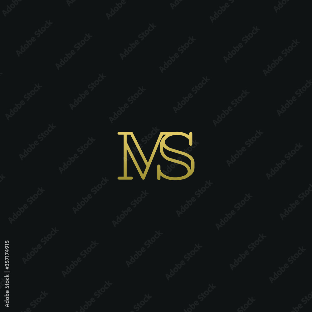 Creative modern elegant trendy unique artistic MS SM S M initial based letter icon logo. Creative modern elegant trendy unique artistic MS SM S M initial based letter icon logo.